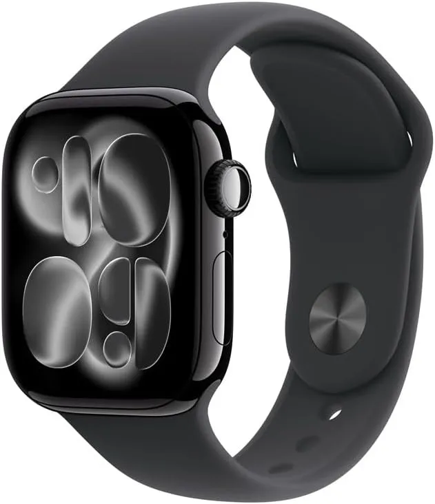 Apple Watch Series 11 GPS, Caixa em alumínio preto brilhante de 42 mm com