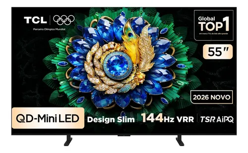Smart TV TCL 55 Polegadas QLED Mini LED 4K A400M WiFi Bluetooth Google TV