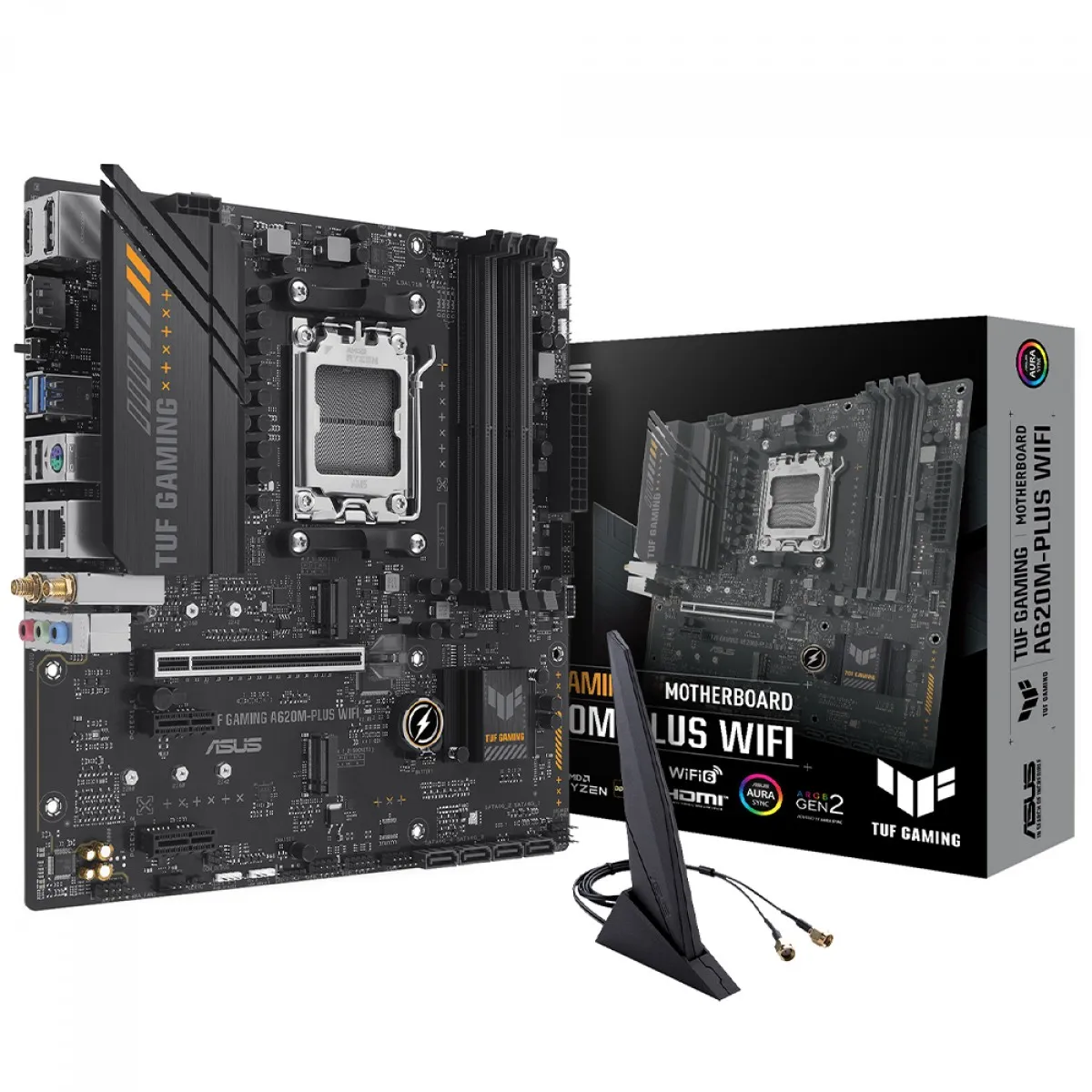 Placa Mãe Asus TUF Gaming A620MPLUS WIFI Chipset A620 AMD AM5 mATX DDR5