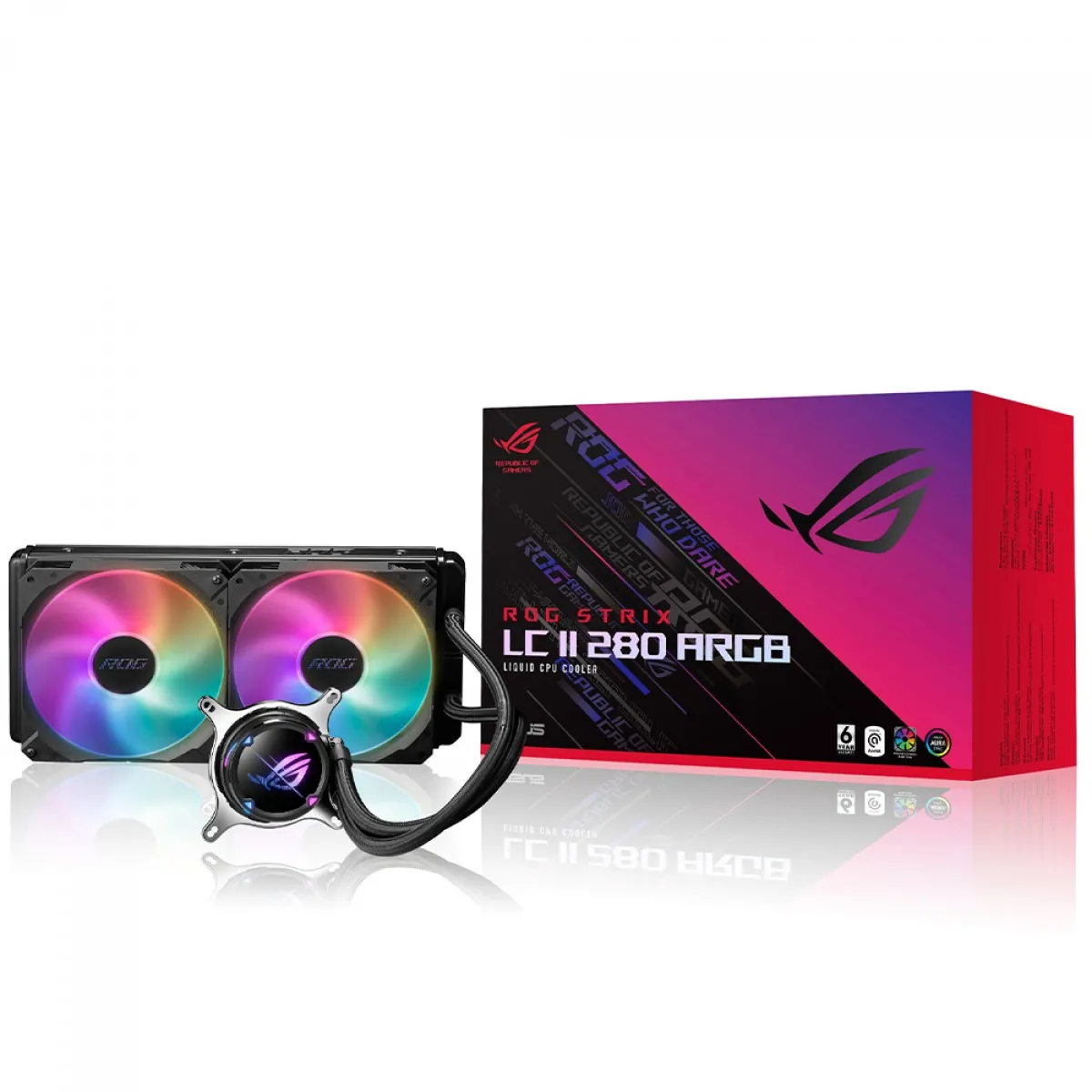 Water Cooler Asus Rog Strix LC II 280mm ARGB IntelAMD Preto