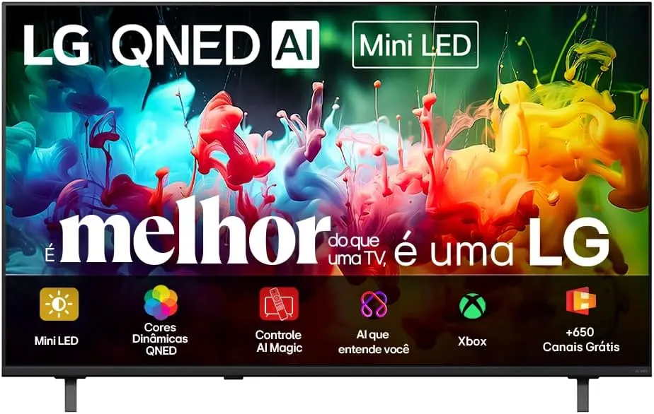 Smart TV LG QNED Mini LED AI 4K QNED70 65 polegadas 2026