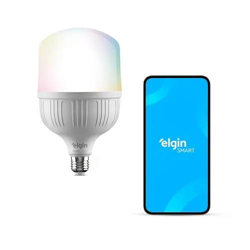 Lâmpada Inteligente Alta Potência 20W Elgin Color RGB Wifi Compatível com