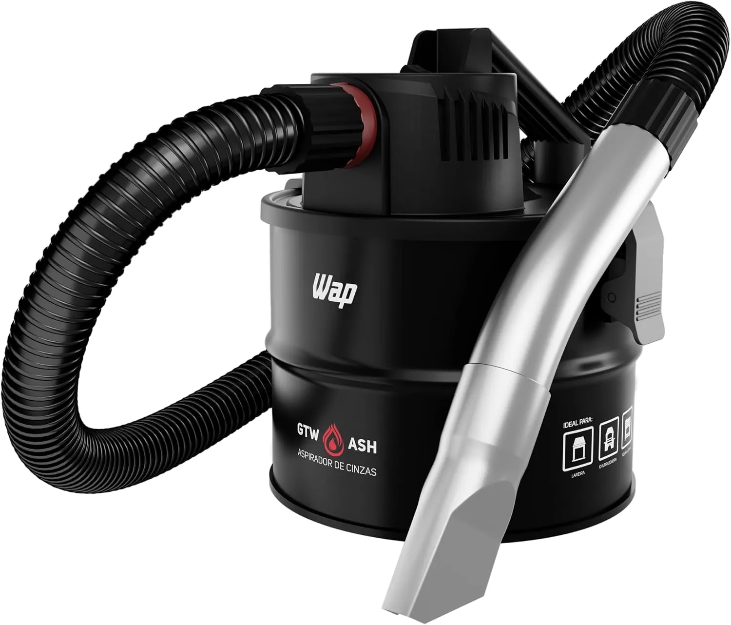 WAP Aspirador de Cinzas Frias GTW ASH para Churrasqueira, 4 Litros