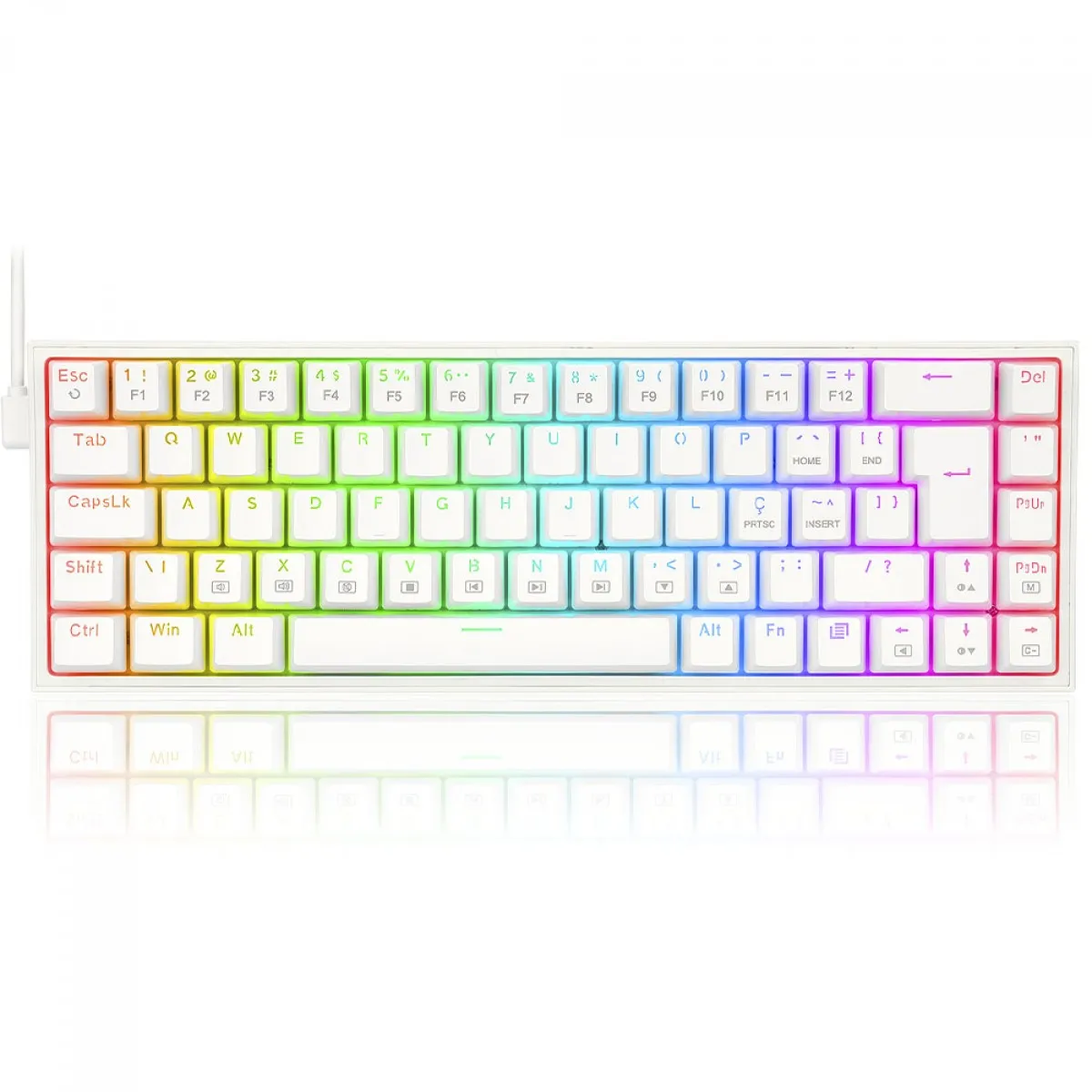 Teclado Mecânico Gamer Redragon Castor RGB Switch Brown