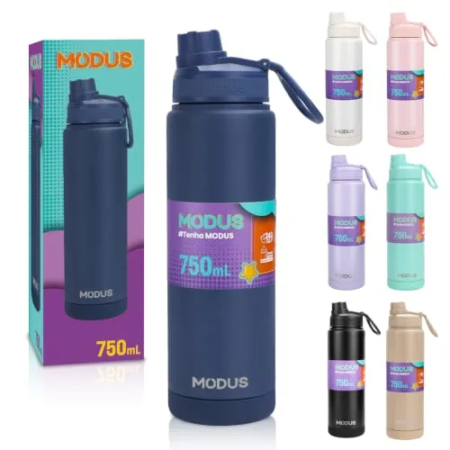 MODUS 750mL Garrafa de Água Térmica Inox Isolada a Vácuo