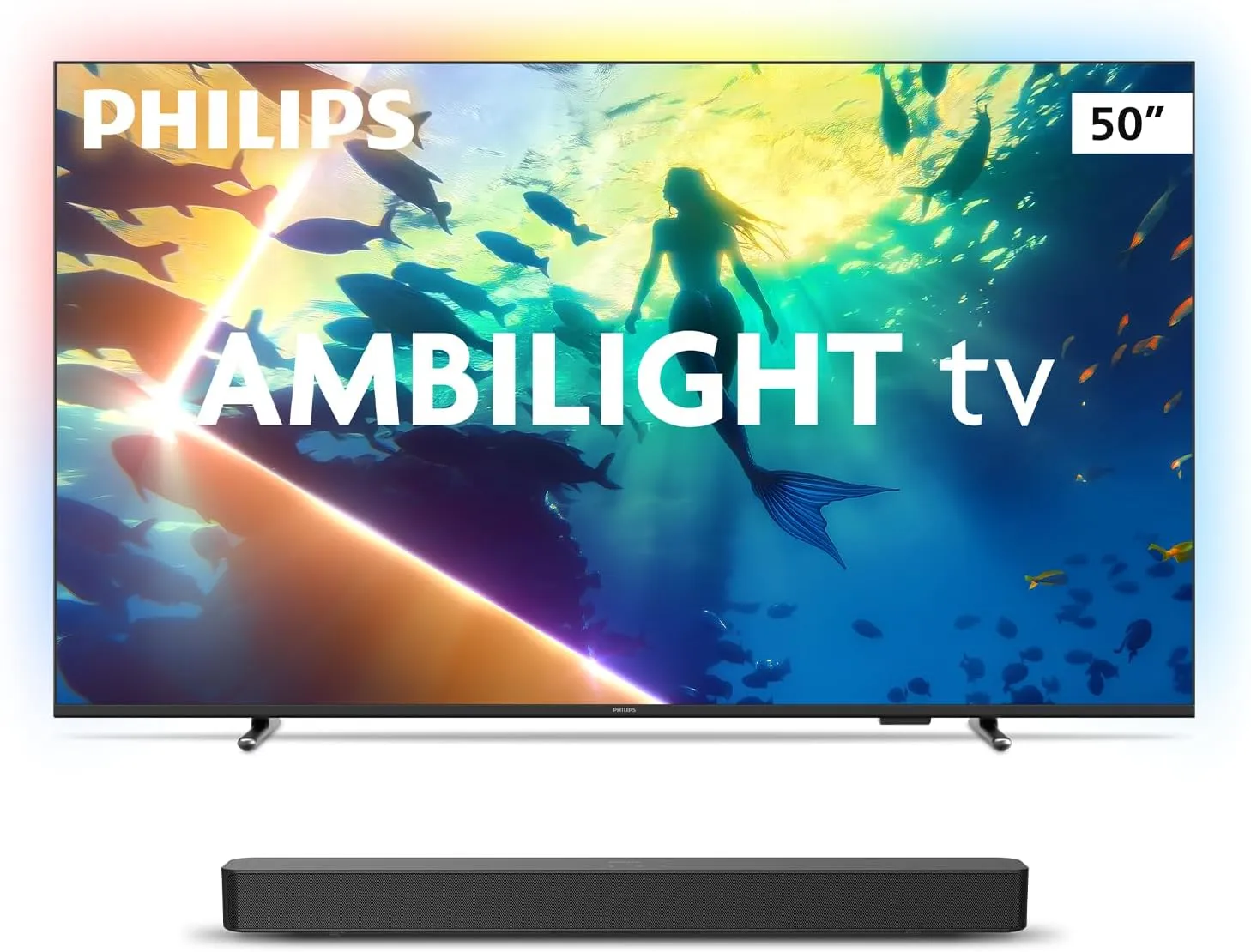 Philips Smart TV Ambilight 50" 4K 50PUG8100/78 + Soundbar TAB4000