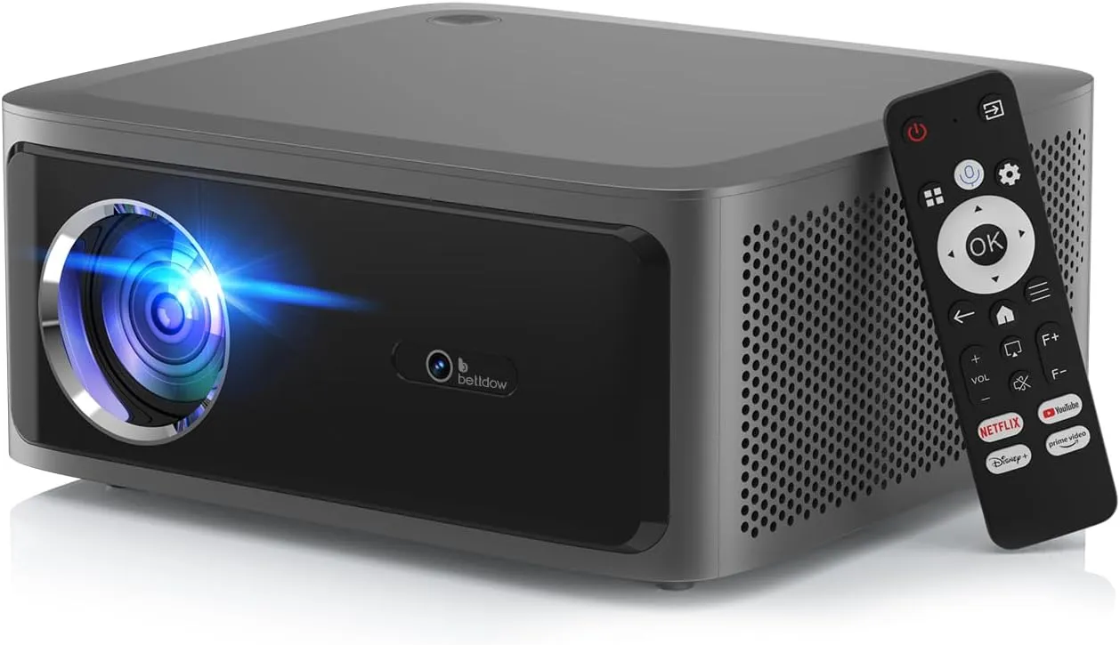 Projetor Full HD 4K 1080P 1000 ANSI Netflix Oficial, Foco Automático