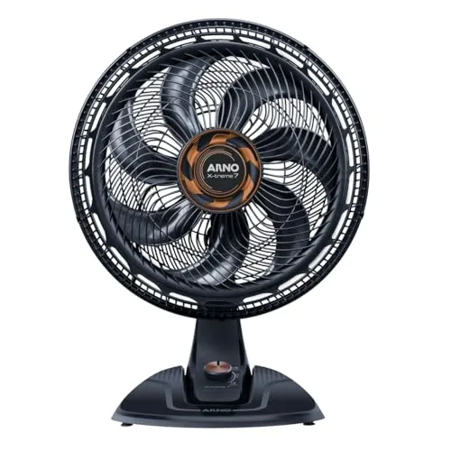 Ventilador de Mesa Arno X-TREME 7 Cinza 40cm VE71, 150W, 7 Pás, 3