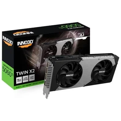 Placa de Video Inno3D RTX 5060 Ti Twin X2 Geforce Nvidia 16gb