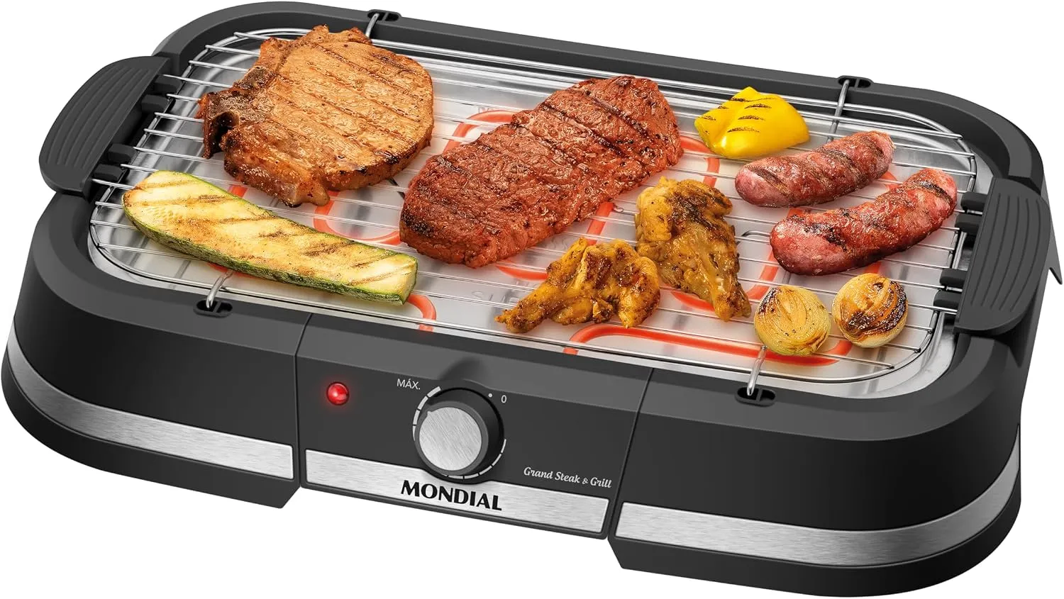 MONDIAL, Churrasqueira Elétrica, Preto, 2000W, 110V - CH-08-BI