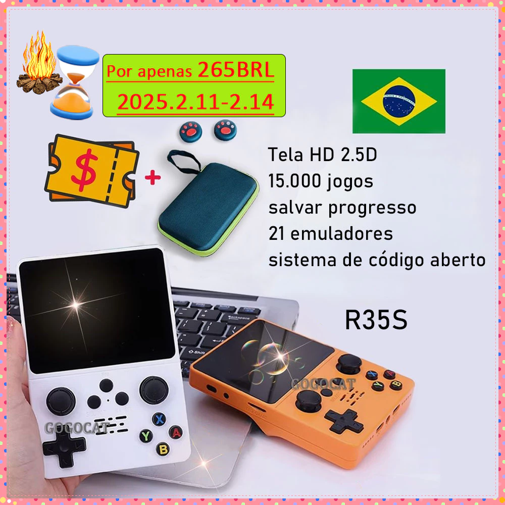 Console De Vídeo Game Portátil Retrô