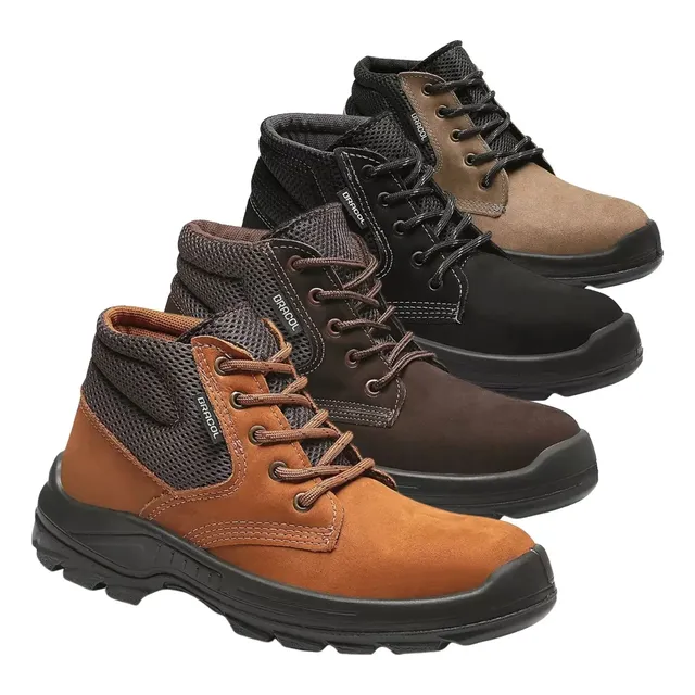 Bota Botina Segurança Bracol Sapato Coturno Nobuck Com Ca