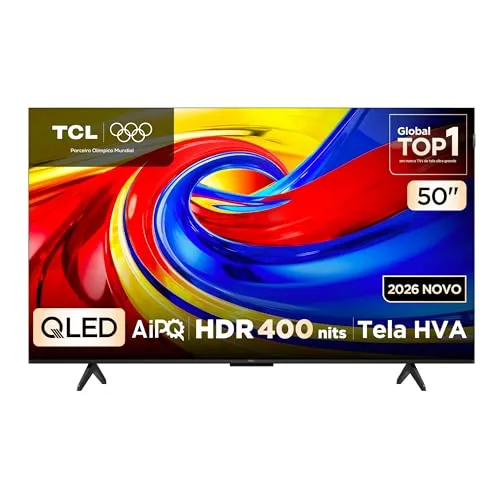 Smart TV TCL 50 Polegadas QLED 4K P7L WiFi Bluetooth Google TV HDR10+ 60