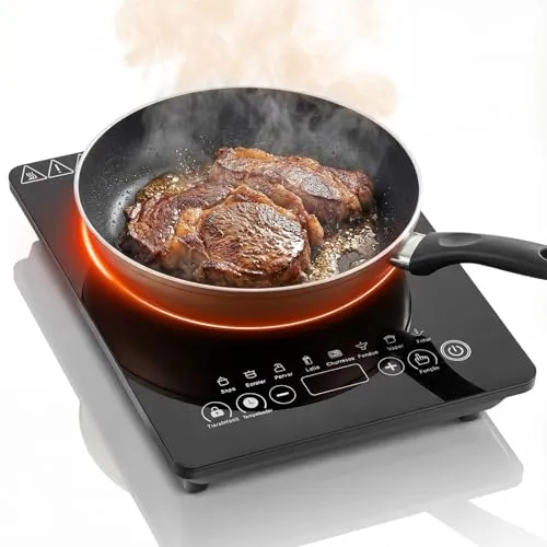 Cooktop de Indução Portátil, 220V, 2200W, 1 Boca, 9 Níveis de Potência