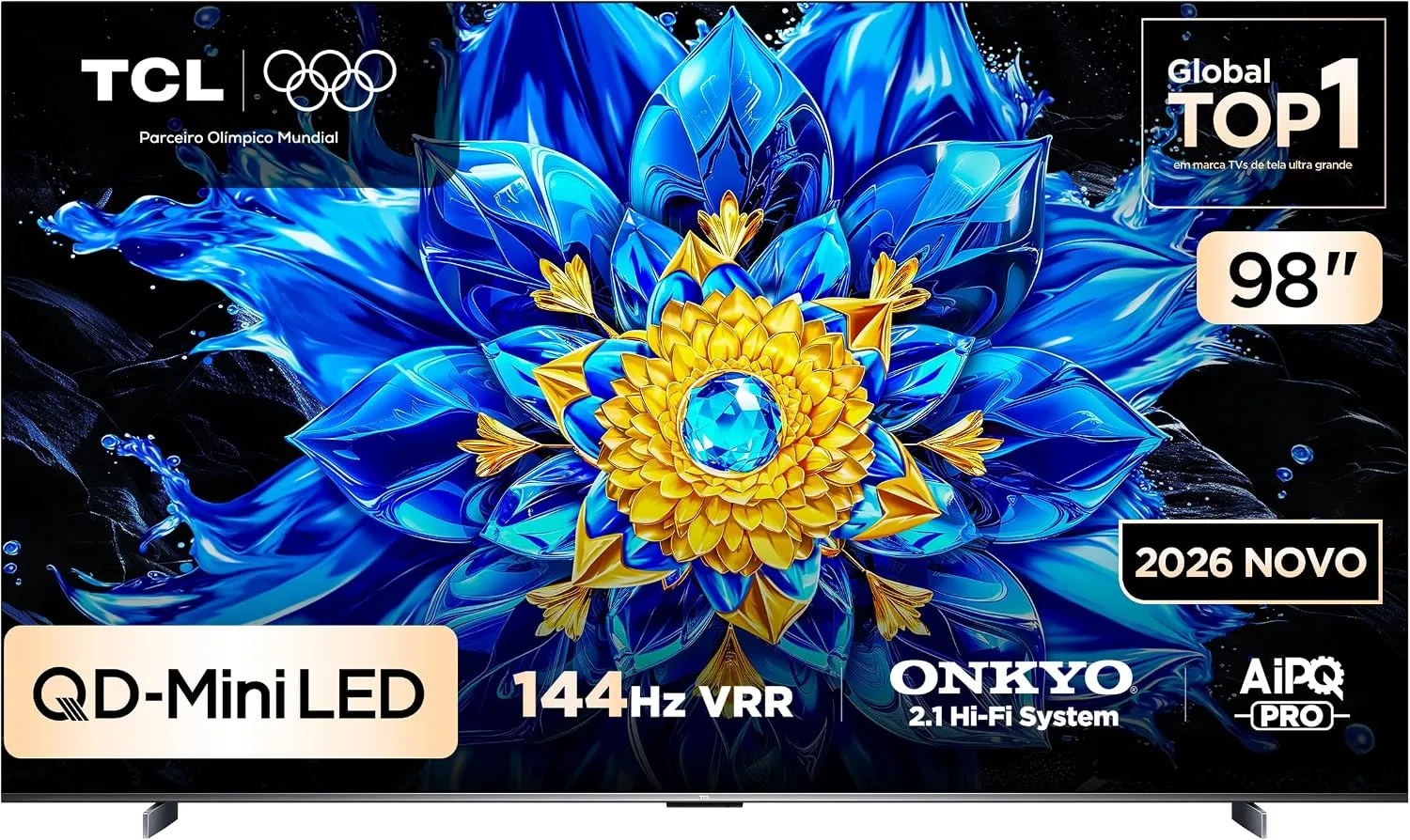 Smart TV TCL 98 Polegadas QLED Mini LED 4K P8L WiFi Bluetooth Google TV