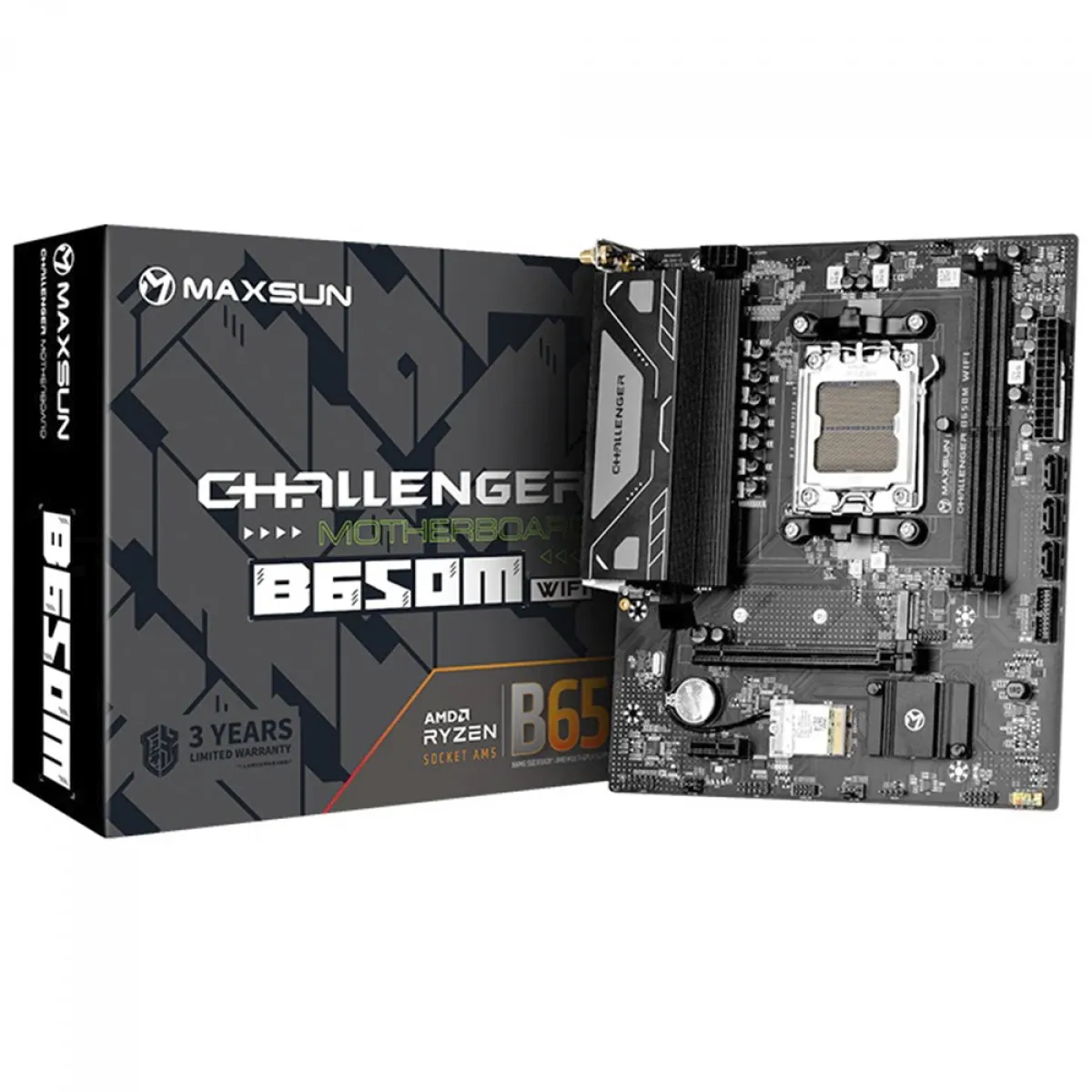 Placa Mãe Maxsun Challenger B650M WIFI Chipset B650