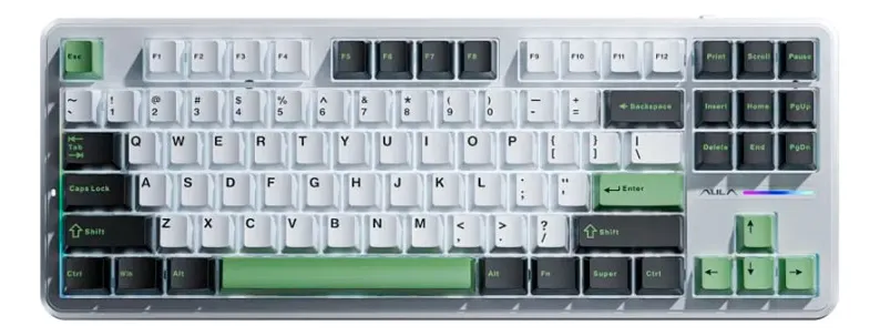 Teclado sem fio Aula F87 Rgb