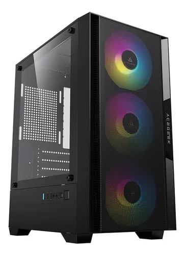 Gabinete Gamer Acegeek Stratus Mesh Rainbow Midtower