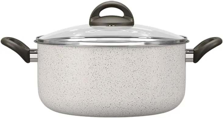 Brinox - Caçarola com Tampa 24Cm 4,5L Ceramic Life Suprema - Vanilla
