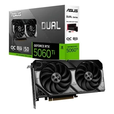Placa de Vídeo ASUS RTX 5060 TI DUAL O8G NVIDIA GeForce 8GB