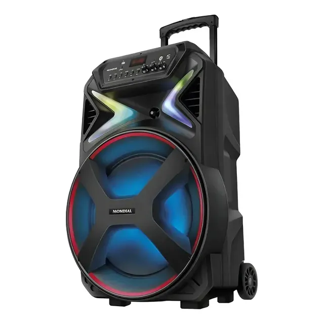 Caixa De Som Amplificada Mondial Connect Lights Plus Cm-700 Preto 127/220v
