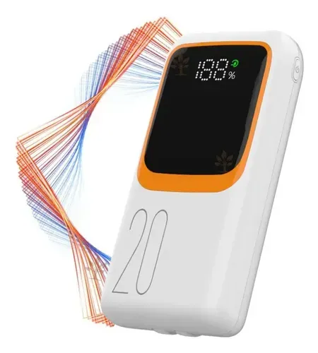 Carregador Portátil Powerbank Turbo Rápido 20000mah C/ Cabos