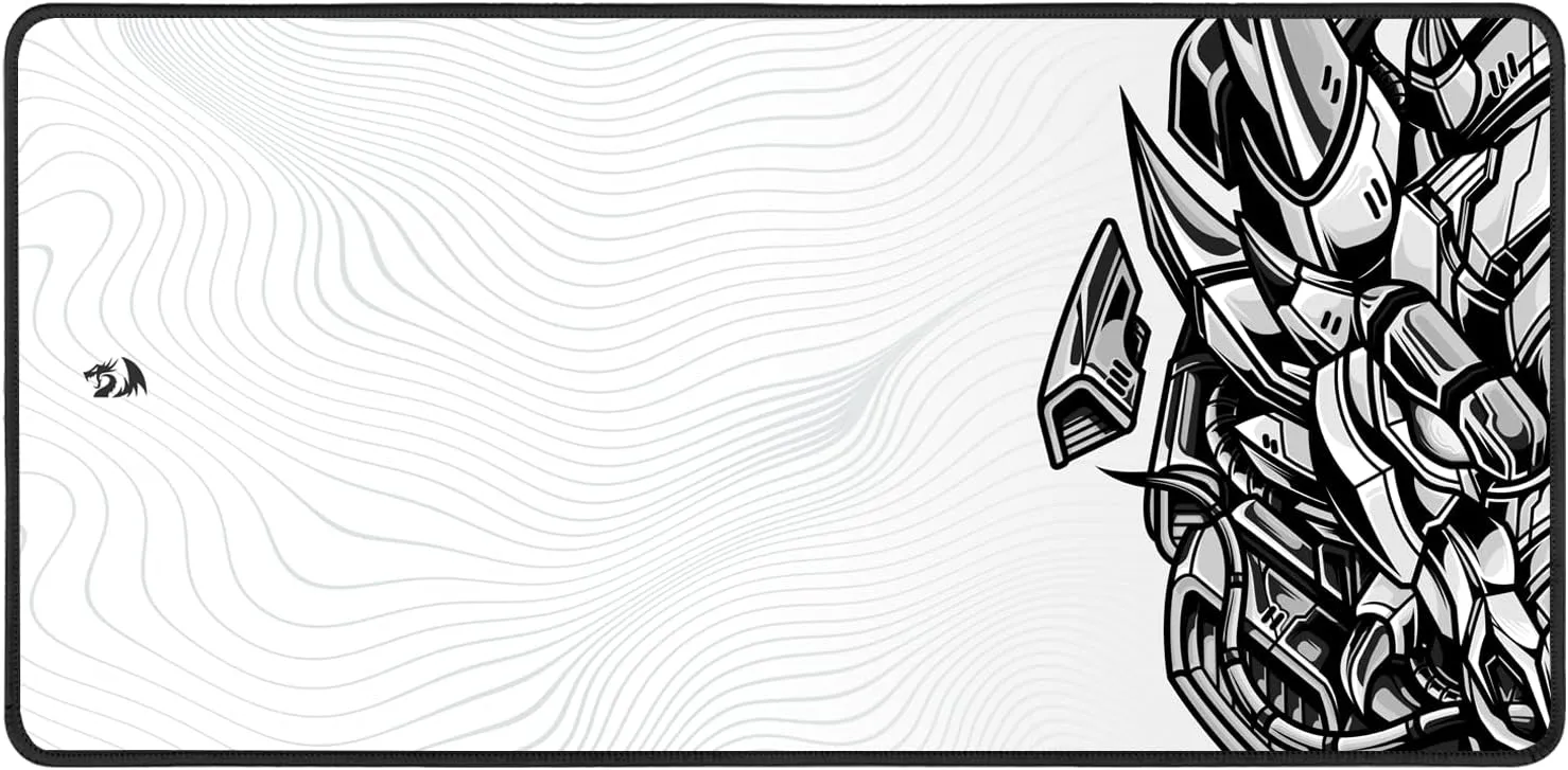 Mousepad Gamer Redragon Flick XL Special Edition Cypher Branco e Preto